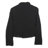 MARELLA Womens Black Wool Blend Shawl Collar Button Jacket UK 14 Tailored