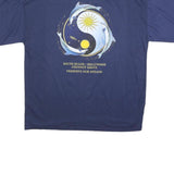 Mens Navy Blue Graphic T-Shirt XL Short Sleeve Crew Neck Preserve Our Oceans