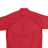 CINCH Mens Red Casual L Cotton Shirt Short Sleeve Button Pocket