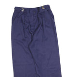 COUNTERPARTS Womens Regular Fit Blue Polyester Blend Trousers W30 L26 Zip