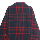 TOMMY HILFIGER Womens Navy & Red Check Shirt L Cotton Long Sleeve Button Up