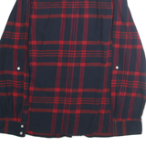 TOMMY HILFIGER Womens Navy & Red Check Shirt L Cotton Long Sleeve Button Up