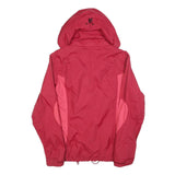 JACK WOLFSKIN Womens Red & Pink Outdoor Jacket UK 10 Polyester Blend Zip Hooded