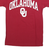 THE VICTORY Womens Red Oklahoma Graphic T-Shirt S Short Sleeve Crew Neck Cotton
