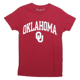 THE VICTORY Womens Red Oklahoma Graphic T-Shirt S Short Sleeve Crew Neck Cotton