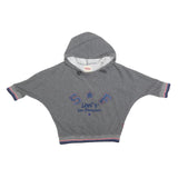 LEVI'S Girls Grey Cotton Blend Hoodie 8Y S F San Francisco Logo Pullover