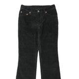 LEVI'S Womens Black Cotton Blend Regular Flared Trousers W30 L32 Classic Fit