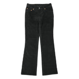 LEVI'S Womens Black Cotton Blend Regular Flared Trousers W30 L32 Classic Fit
