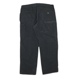 DICKIES Mens Regular Fit Black Denim Jeans W40 L30 Workwear Zip Closure