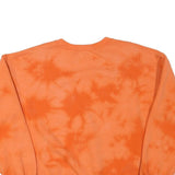 GILDAN Mens Orange Tie Dye Crew Neck M Cotton Blend Casual Sweatshirt