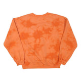 GILDAN Mens Orange Tie Dye Crew Neck M Cotton Blend Casual Sweatshirt