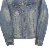 LEE Mens Blue Denim Cotton Button Jacket M Classic Fit Casual Outerwear
