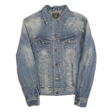 LEE Mens Blue Denim Cotton Button Jacket M Classic Fit Casual Outerwear