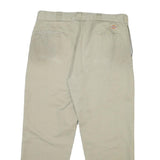 DICKIES Mens Cotton Beige Regular Fit Straight Leg Trousers W38 L29 Workwear