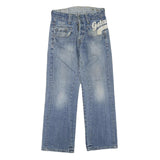 G-STAR Womens Blue Regular Straight Denim Light W30 L30 Embroidered Logo Zip