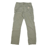 CARHARTT Mens Regular Fit Beige Denim Jeans W32 L31 Durable Zip Closure