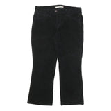 LEVI'S Womens Cotton Blend Black Relaxed Straight Trousers W36 L28 Casual Zip