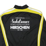 GEMS Mens Black & Yellow Half Zip Sweatshirt M Salatsauce Hirschen Graphic Print
