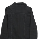LEVI'S Womens Black Cotton Blend Denim Jacket S Button Classic Casual