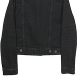 LEVI'S Womens Black Cotton Blend Denim Jacket S Button Classic Casual