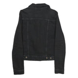 LEVI'S Womens Black Cotton Blend Denim Jacket S Button Classic Casual