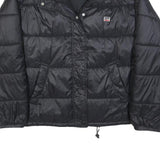 FILA Womens Black Jacket L Polyester Blend Quilted Puffer Zip Closure Casual