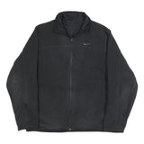 NIKE Mens Black & Dark Grey Reversible Zip Jacket XL Polyamide Plain Casual