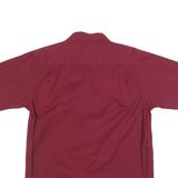 WRANGLER Mens Maroon Cotton Short Sleeve Shirt M Button Pockets Casual