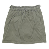 REITMANS Womens Green Cotton Blend Wrap Skirt Short Button Detail Size M
