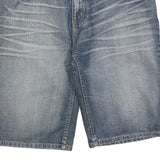 EFKT Mens Denim Blue Casual Shorts L W36 Cotton Blend Relaxed Fit