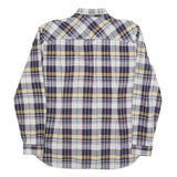 TOMMY HILFIGER Mens Blue Beige Check Shirt XL Classic Button-Down Long Sleeve