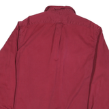 HUNT CLUB Mens Red Long Sleeve Shirt L Cotton Blend Classic Fit Button Closure