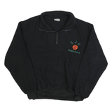 HARV-AL Mens Black Plain Jumper 1/4 Zip Polyester XL Casual Winter Wear