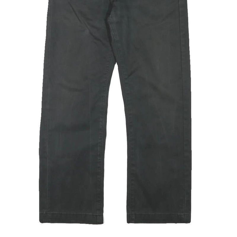 LEVI'S Mens Cotton Blend Black Regular Straight Trousers W31 L27 Zip Closure