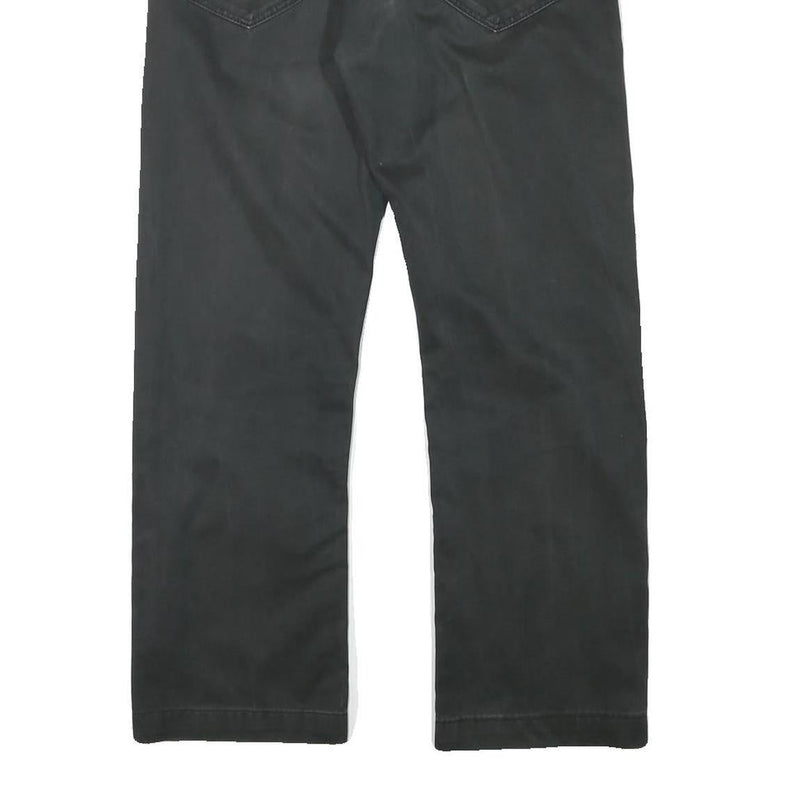 LEVI'S Mens Cotton Blend Black Regular Straight Trousers W31 L27 Zip Closure