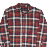 Rainforest Mens Red Black & White Check Flannel Shirt L Casual Cotton Blend