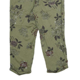 DEMOCRACY Womens Shorts Green Floral Casual UK 12 W32 Cotton Blend