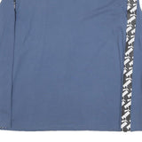 PUMA Mens Blue & Black Graphic T-Shirt S Long Sleeve Crew Neck Sportswear