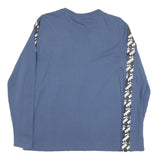 PUMA Mens Blue & Black Graphic T-Shirt S Long Sleeve Crew Neck Sportswear