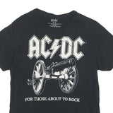 AC DC Mens Black Graphic T-Shirt M Short Sleeve Crew Neck Rock Band Tee