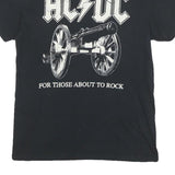 AC DC Mens Black Graphic T-Shirt M Short Sleeve Crew Neck Rock Band Tee
