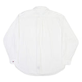 TOMMY HILFIGER Mens White Cotton Blend Shirt XL Classic Long Sleeve Button Down