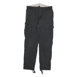 CARHARTT Mens Dark Black Regular Fit Cargo Cotton Blend Jeans W29 L27 Utility