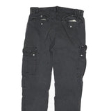 CARHARTT Mens Dark Black Regular Fit Cargo Cotton Blend Jeans W29 L27 Utility