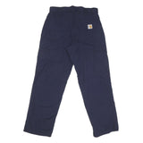 CARHARTT Mens Cotton Blend Navy Regular Fit Straight Leg Trousers W30 L29
