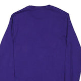 ADIDAS Mens Purple & Yellow Issaquah Basketball Graphic Long Sleeve Crew Neck