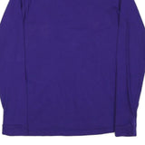 ADIDAS Mens Purple & Yellow Issaquah Basketball Graphic Long Sleeve Crew Neck