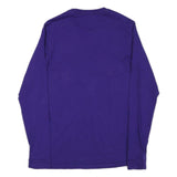 ADIDAS Mens Purple & Yellow Issaquah Basketball Graphic Long Sleeve Crew Neck
