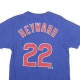 MAJESTIC Mens Blue Heyward 22 Graphic T-Shirt M Short Sleeve Crew Neck Baseball