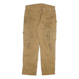 CARHARTT Mens Cotton Blend Brown Relaxed Straight Trousers W36 L31 Workwear